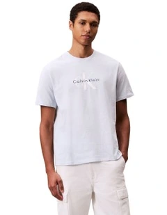 20S Short Sleeves Hero Monologo Tee in Blue