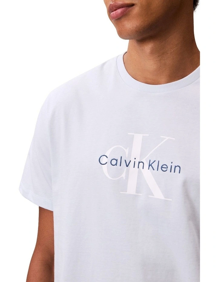 20S Short Sleeves Hero Monologo Tee in Blue image 4