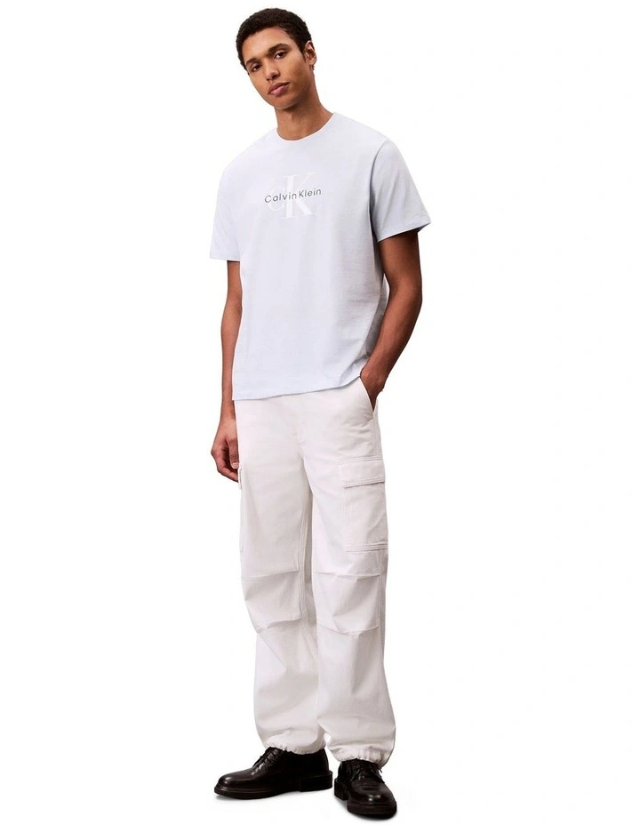 20S Short Sleeves Hero Monologo Tee in Blue image 5