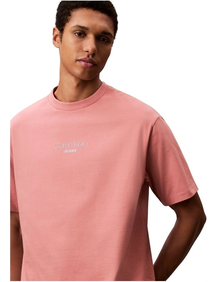 Short sleeves Relaxed Fit Graphic Tee 16S in Red image 3