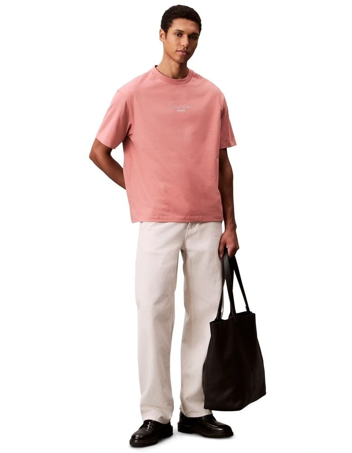 Short sleeves Relaxed Fit Graphic Tee 16S in Red image 5