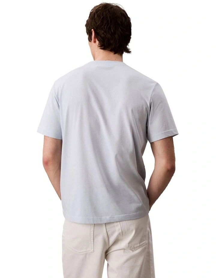 Short Sleeve Monogram 20S Easy Tee in Blue image 2