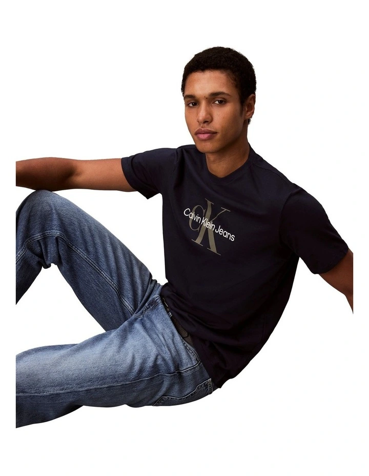 Short Sleeve Hero Monologo Tee in Blue image 4