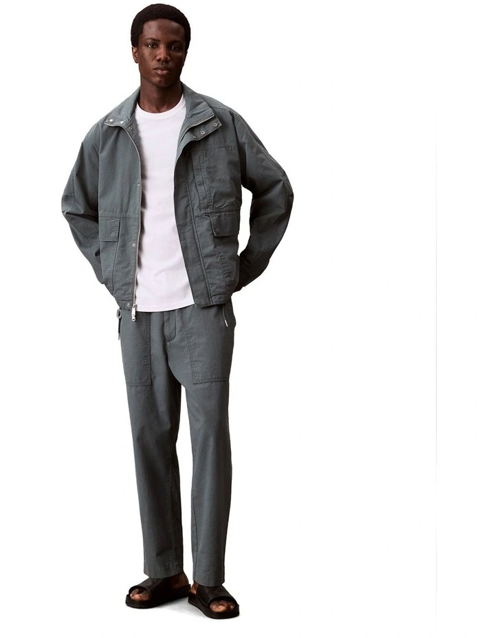 Short Sleeves Easy Monogram Tee in White image 4