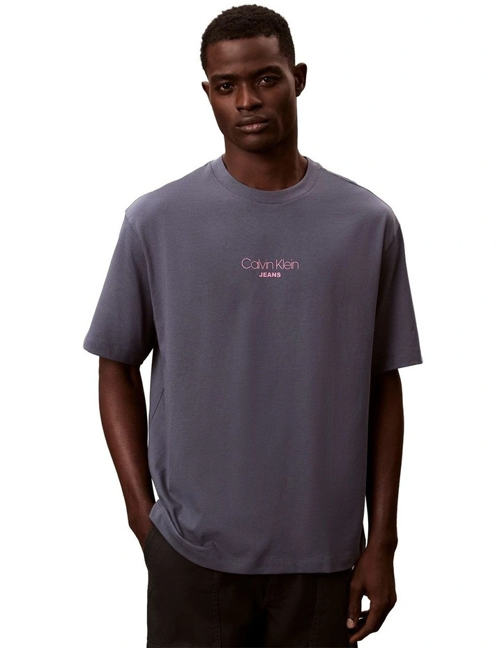 Short sleeves Relaxed Fit Graphic Tee in Blue image 1