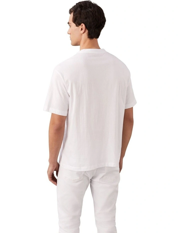 Short Sleeves 30S Micro Monologo Graphic Tee in White image 2