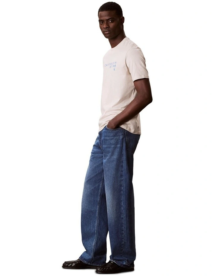 Short Sleeves Graphic Tee in Cream image 4