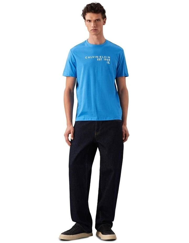 Short Sleeve Graphic Tee in Blue image 4