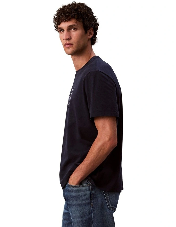 Short sleeves Hero Monologo Tee 20S in Blue image 3