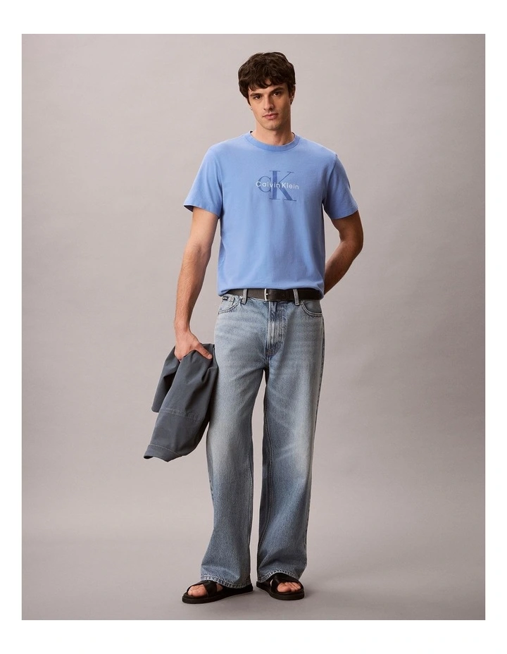 Acid Wash Monologo Graphic Relaxed TShirt image 5
