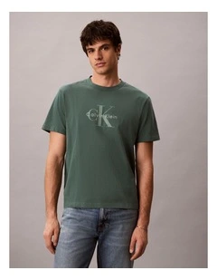 Acid Wash Monologo Graphic Relaxed TShirt