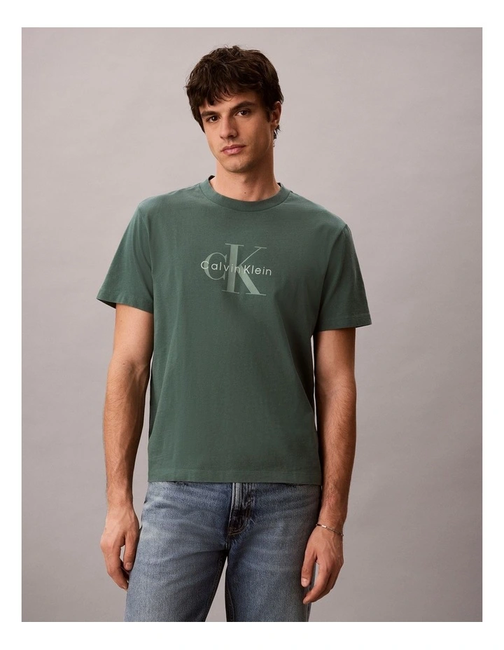 Acid Wash Monologo Graphic Relaxed TShirt image 1