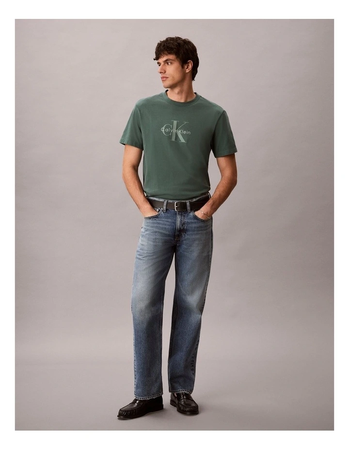 Acid Wash Monologo Graphic Relaxed TShirt image 5