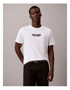 Washed Compact Logo Graphic Classic TShirt in Black