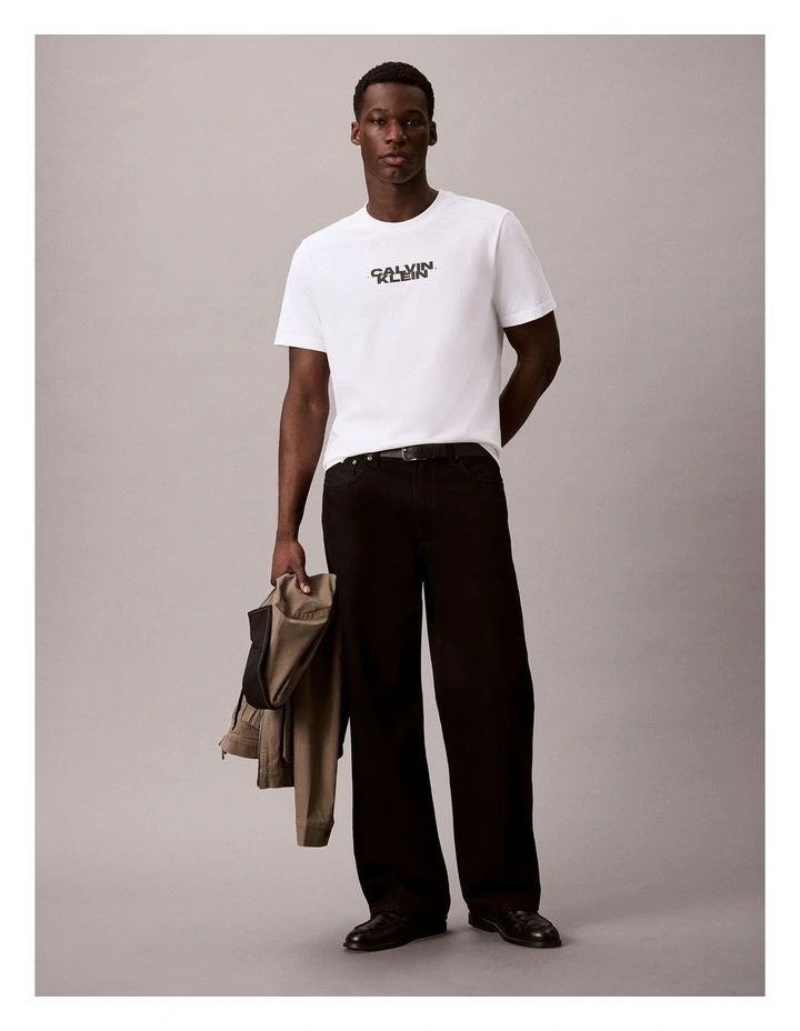 Washed Compact Logo Graphic Classic TShirt in Black image 5