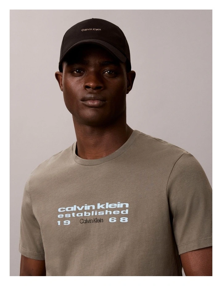Logo Graphic Classic T-shirt in Dusty Olive image 3