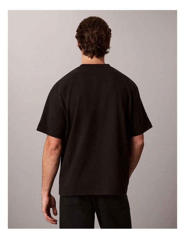 Short Sleeve Relaxed Denim Washed Monologo Graphic T-shirt image 4