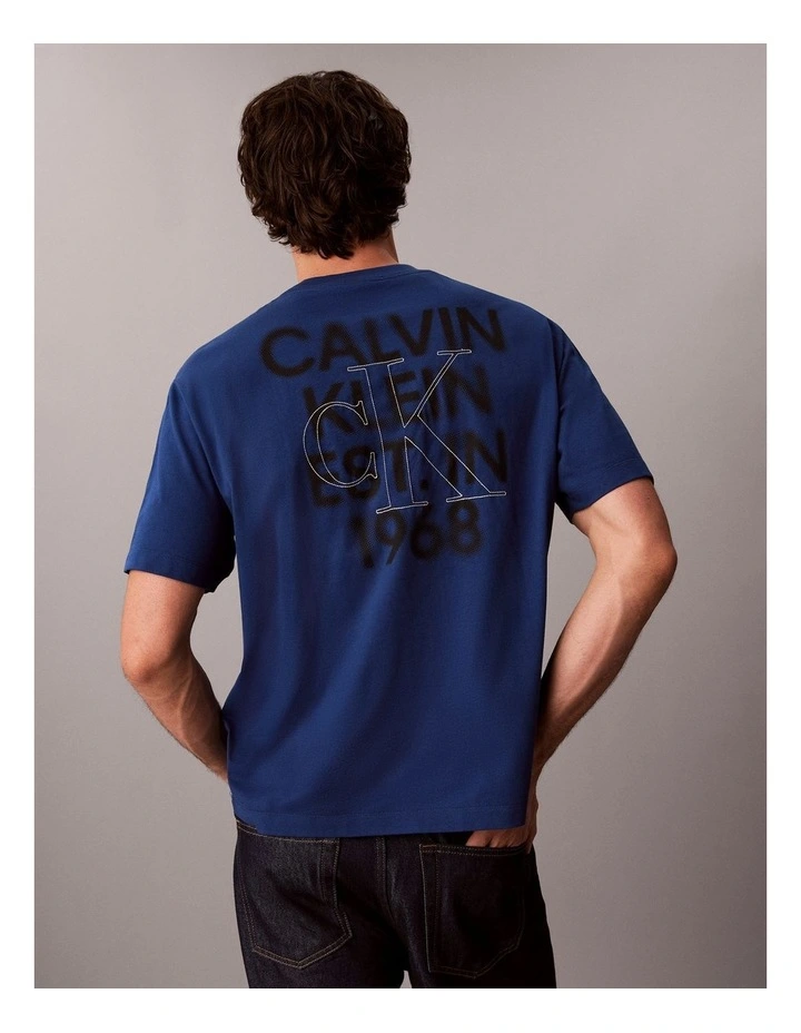 Short Sleeve Oversized Overlay Back Graphic T-shirt image 2