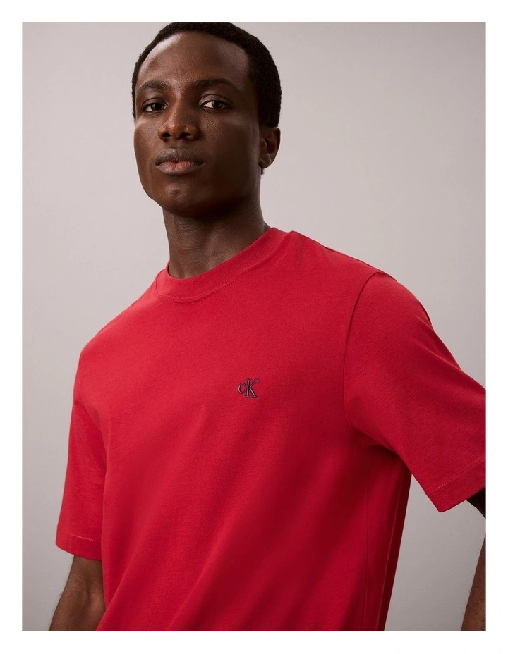 Embroidered Monogram Logo Relaxed T-Shirt image 4