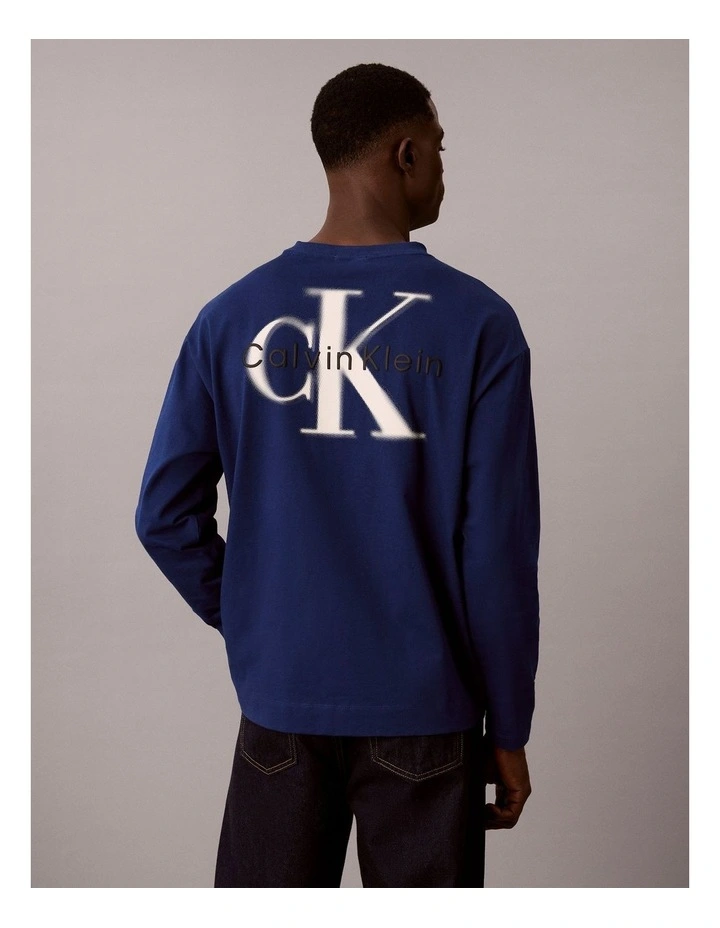 Long Sleeve Oversized Monologo T-shirt image 2