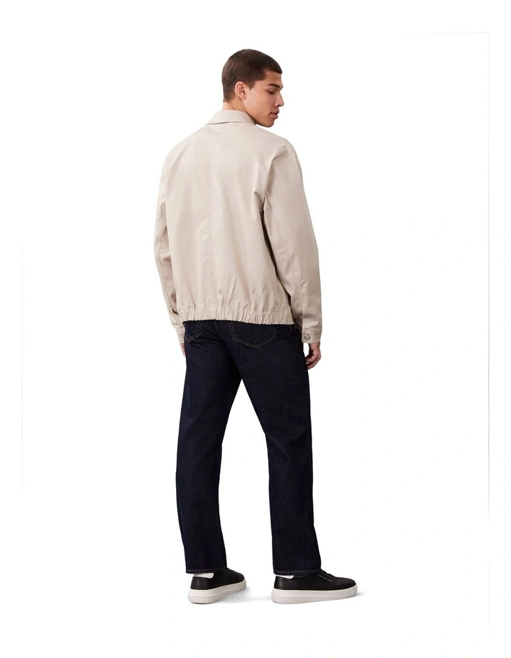 Long Sleeves Utility Cotton Patch Pocket Jacket in Cream image 2