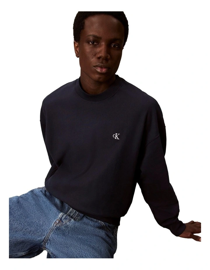 Premium Terry Monogram Crew Neck Sweatshirt image 3