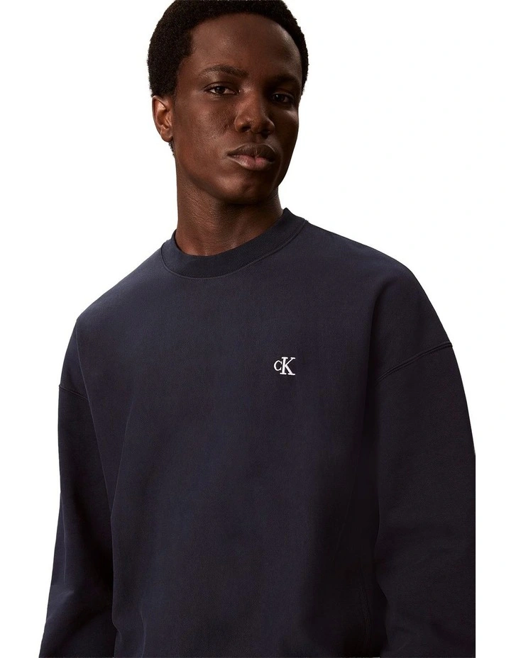 Premium Terry Monogram Crew Neck Sweatshirt image 4