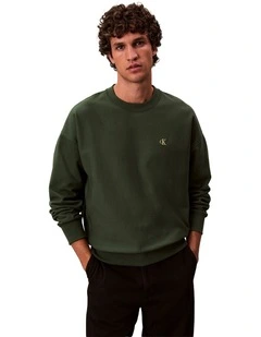 Premium Terry Monogram Crew Neck Sweatshirt