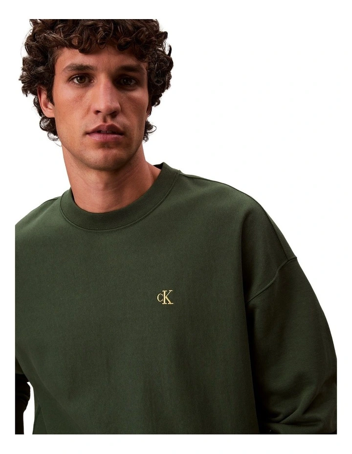 Premium Terry Monogram Crew Neck Sweatshirt image 3