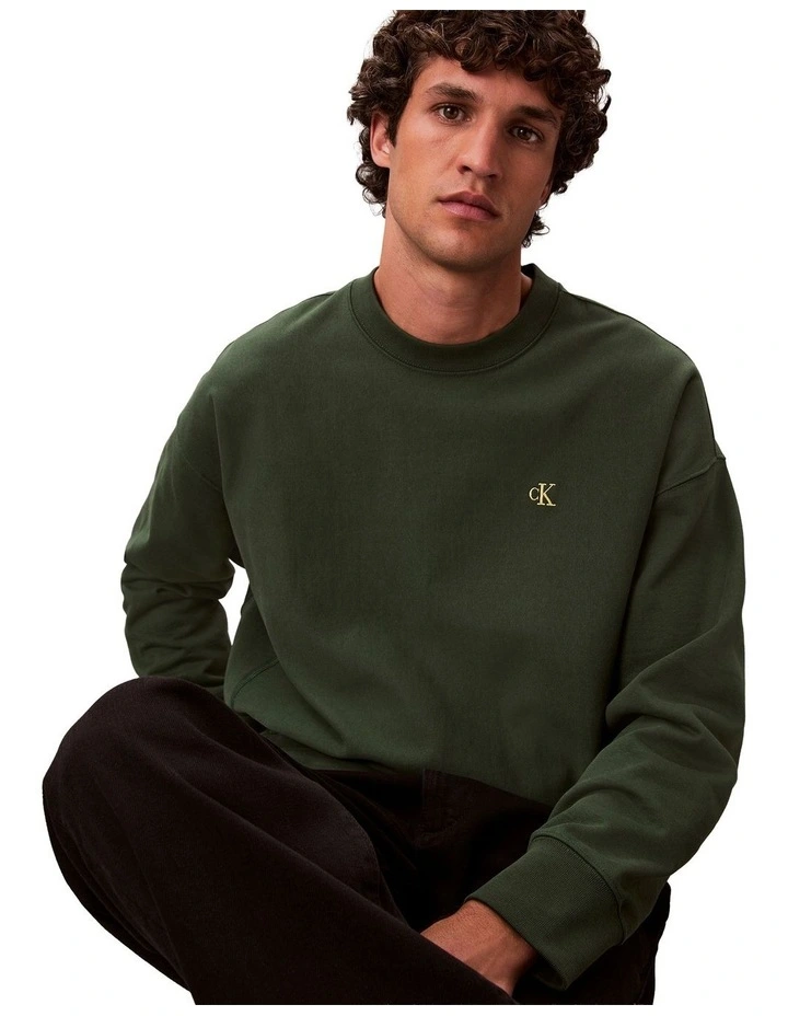 Premium Terry Monogram Crew Neck Sweatshirt image 4