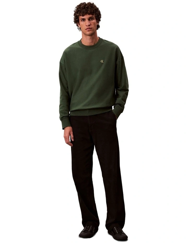 Premium Terry Monogram Crew Neck Sweatshirt image 5