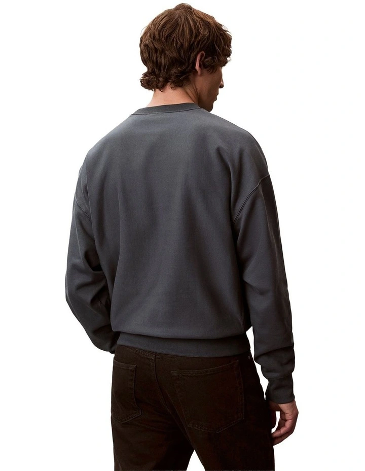 Premium Tri-Color Monologo Crew Neck Sweatshirt image 2