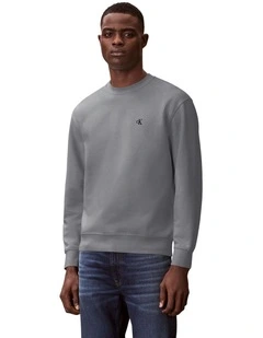 Long sleeves 350 Terry Monogram Crew neck Sweatshirt in Grey
