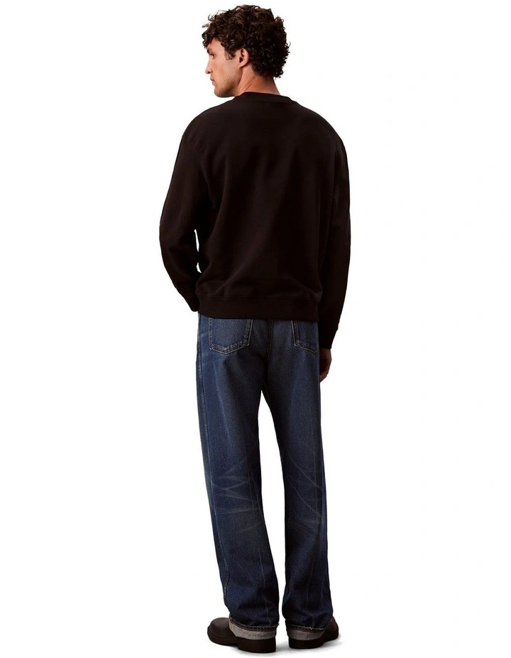 Oversized Monogram Sweatshirt in Black image 2