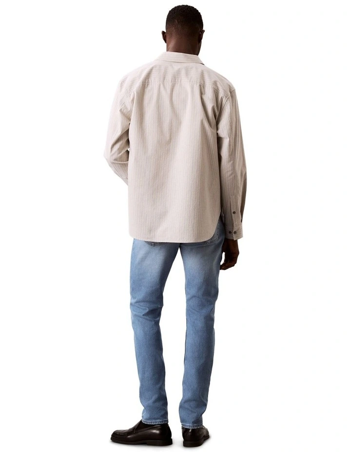 Slim Fit Taper Arrow Jeans in Stone image 2