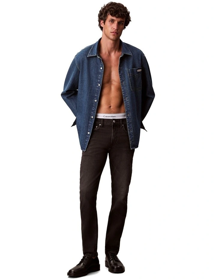 Slim Taper Jean in Black image 1