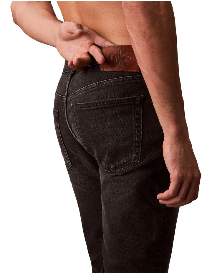 Slim Taper Jean in Black image 4