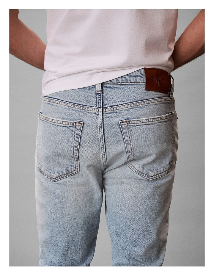 Slim Tapered Jeans in Marbled Beacon image 5