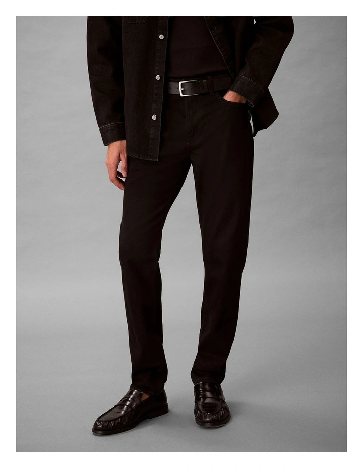 Slim Tapered Jeans in Classic Black image 1