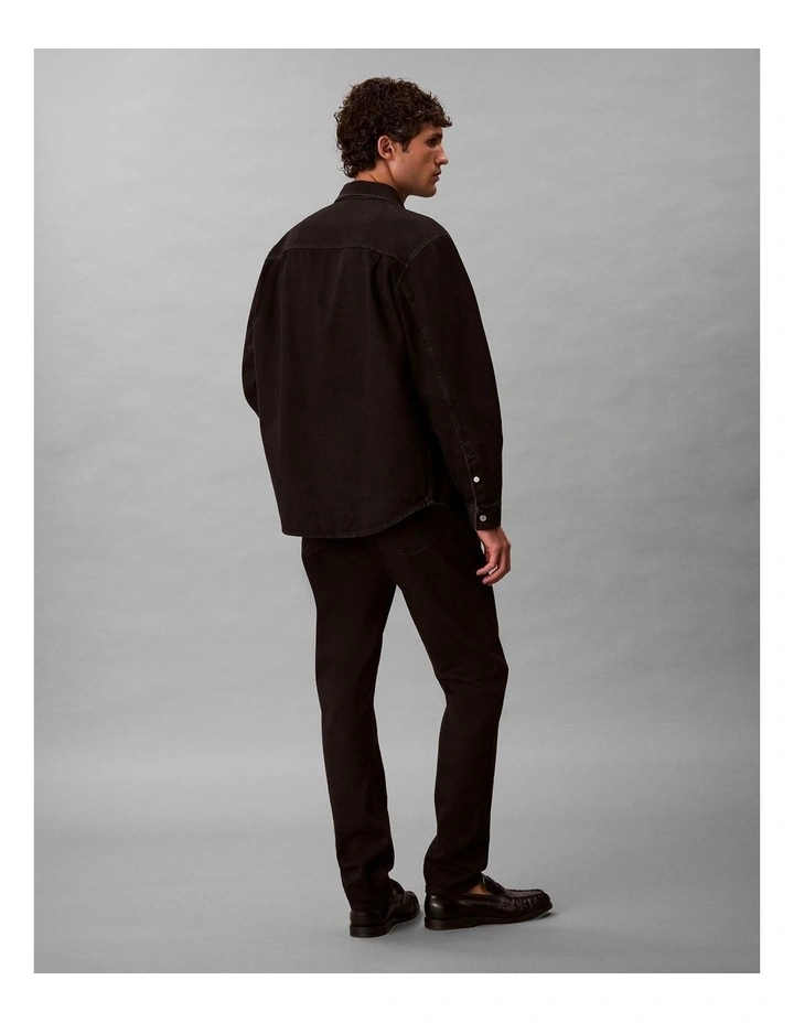 Slim Tapered Jeans in Classic Black image 2