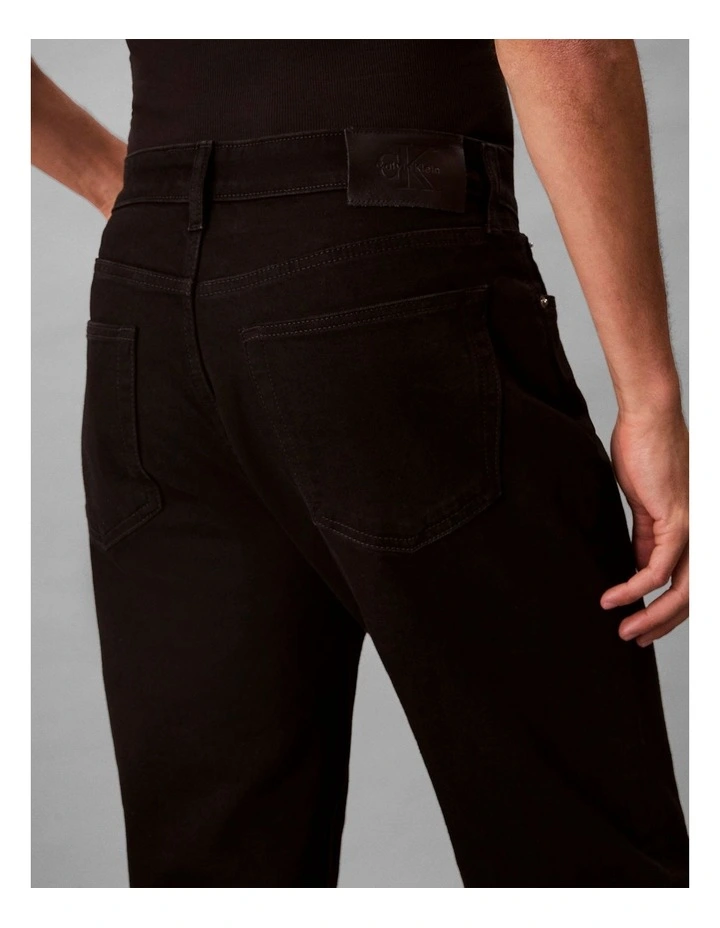 Slim Tapered Jeans in Classic Black image 5