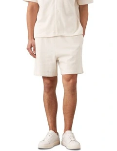 Cotton Waffle Short in Tofu