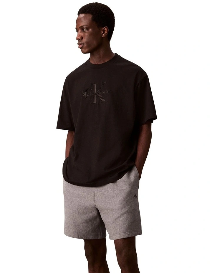 Premium Terry Monogram Short in Grey image 1