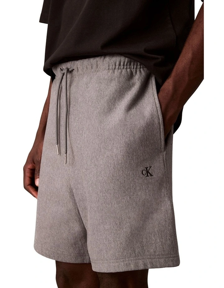 Premium Terry Monogram Short in Grey image 3