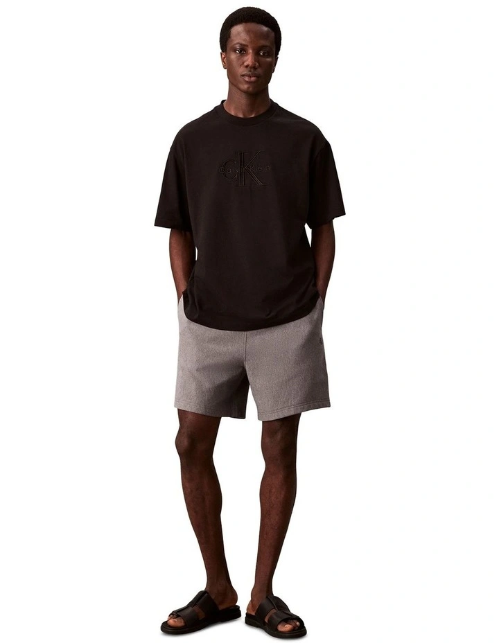 Premium Terry Monogram Short in Grey image 4