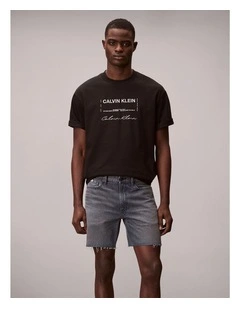 Classic Ash Stone Denim Shorts