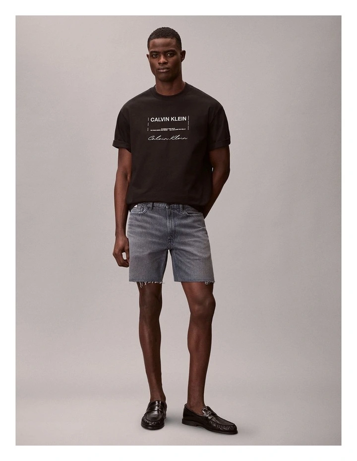 Classic Ash Stone Denim Shorts image 4