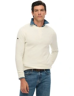 Cotton Texture Jumper in Off White