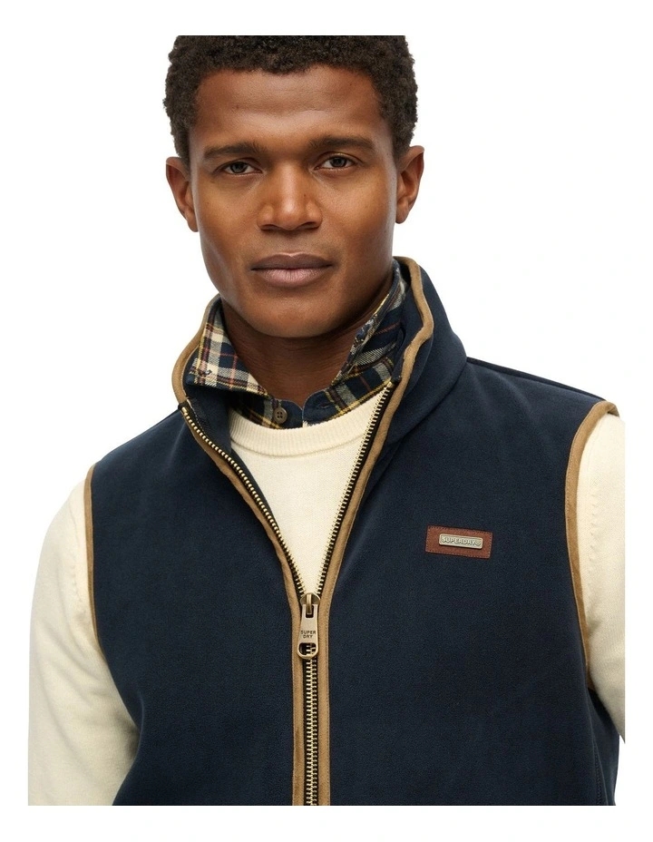 Estate Fleece Gilet Vest in Eclipse Navy image 3