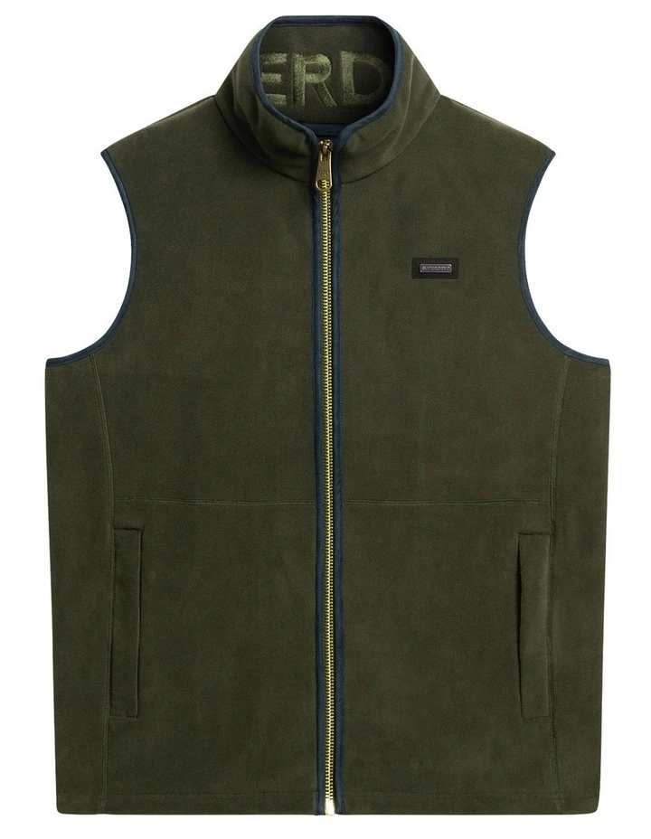 Estate Fleece Gilet Jacket in Surplus Goods Olive image 7